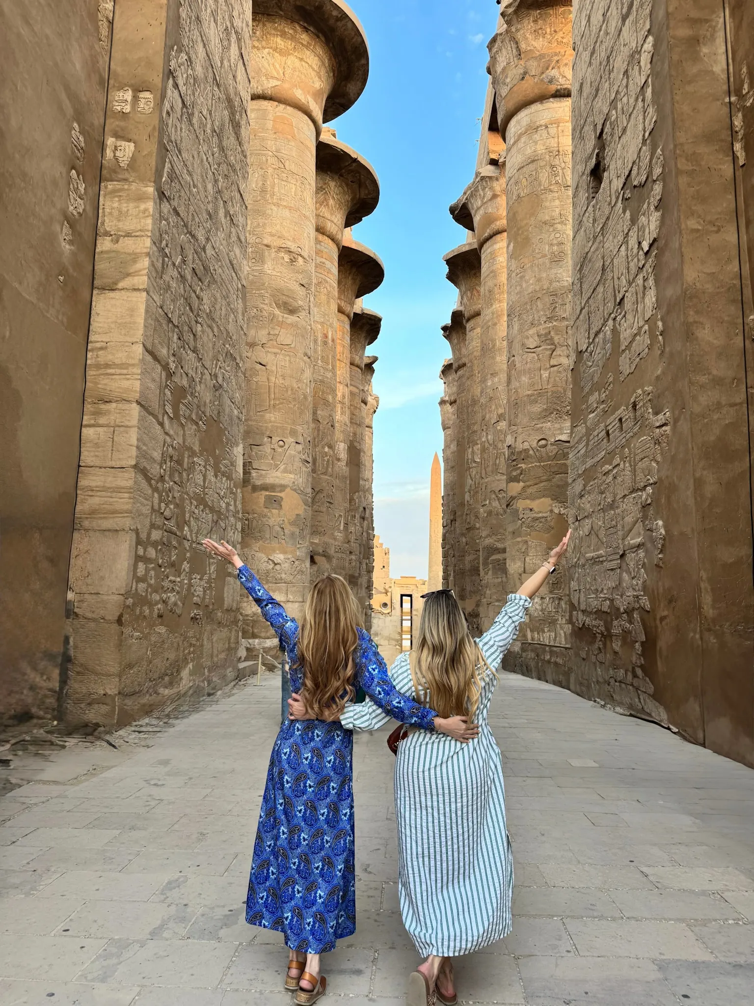 The great hypostyle hall of columns at Karnak temple
